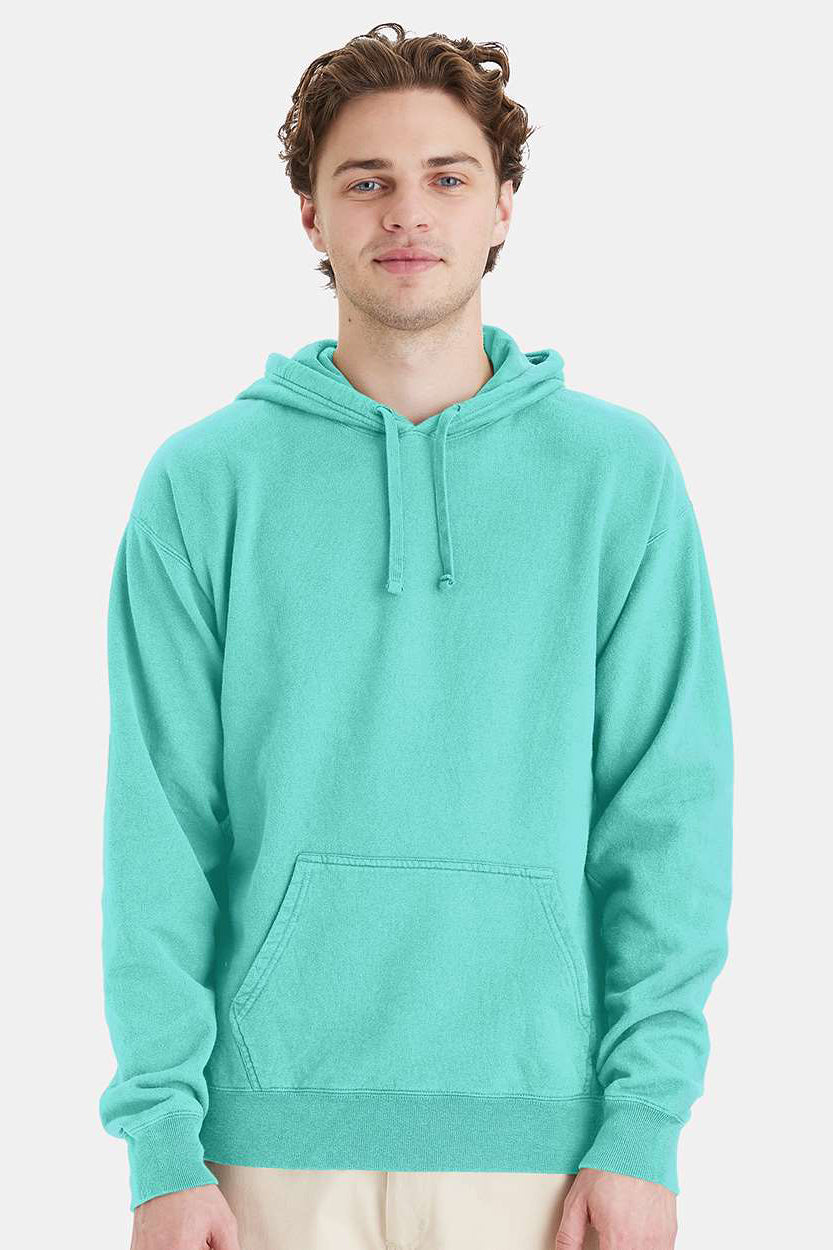 ComfortWash By Hanes GDH450 Mens Mint Green Hooded Sweatshirt