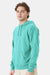 ComfortWash By Hanes GDH450 Mens Hooded Sweatshirt Hoodie w/ Pouch Pocket Mint Green Model Side