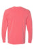 Comfort Colors 4410/C4410 Mens Long Sleeve Crewneck T-Shirt w/ Pocket Watermelon Pink Flat Back