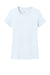 District DM104L Womens Perfect Weight Short Sleeve Crewneck T-Shirt Bright White Flat Front