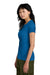 District DM104L Womens Perfect Weight Short Sleeve Crewneck T-Shirt Bright Blue Model Side