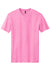 District DM108 Mens Perfect Blend Short Sleeve Crewneck T-Shirt Heather Awareness Pink Flat Front