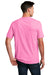 District DM108 Mens Perfect Blend Short Sleeve Crewneck T-Shirt Heather Awareness Pink Model Back