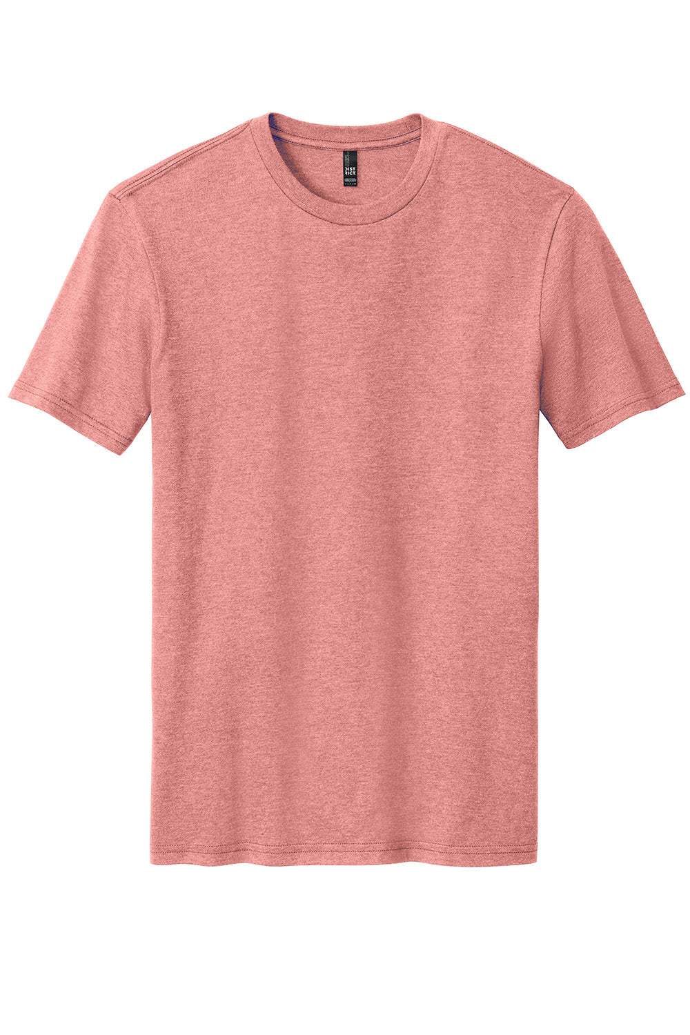 District DM108 Mens Perfect Blend Short Sleeve Crewneck T-Shirt Blush Pink Frost Flat Front