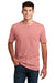 District DM108 Mens Perfect Blend Short Sleeve Crewneck T-Shirt Blush Pink Frost Model Front