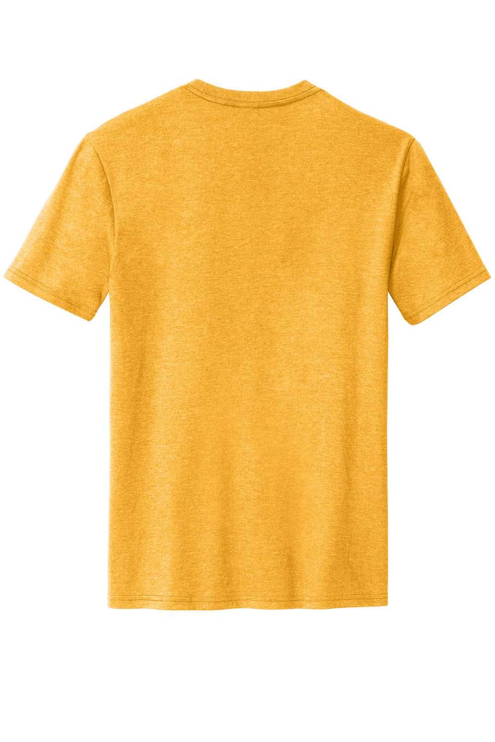 District DM108 Mens Perfect Blend Short Sleeve Crewneck T-Shirt Heather Gold Flat Back