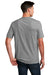 District DM108 Mens Perfect Blend Short Sleeve Crewneck T-Shirt Grey Frost Model Back