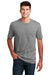 District DM108 Mens Perfect Blend Short Sleeve Crewneck T-Shirt Grey Frost Model Front