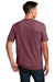 District DM108 Mens Perfect Blend Short Sleeve Crewneck T-Shirt Heather Cardinal Red Model Back