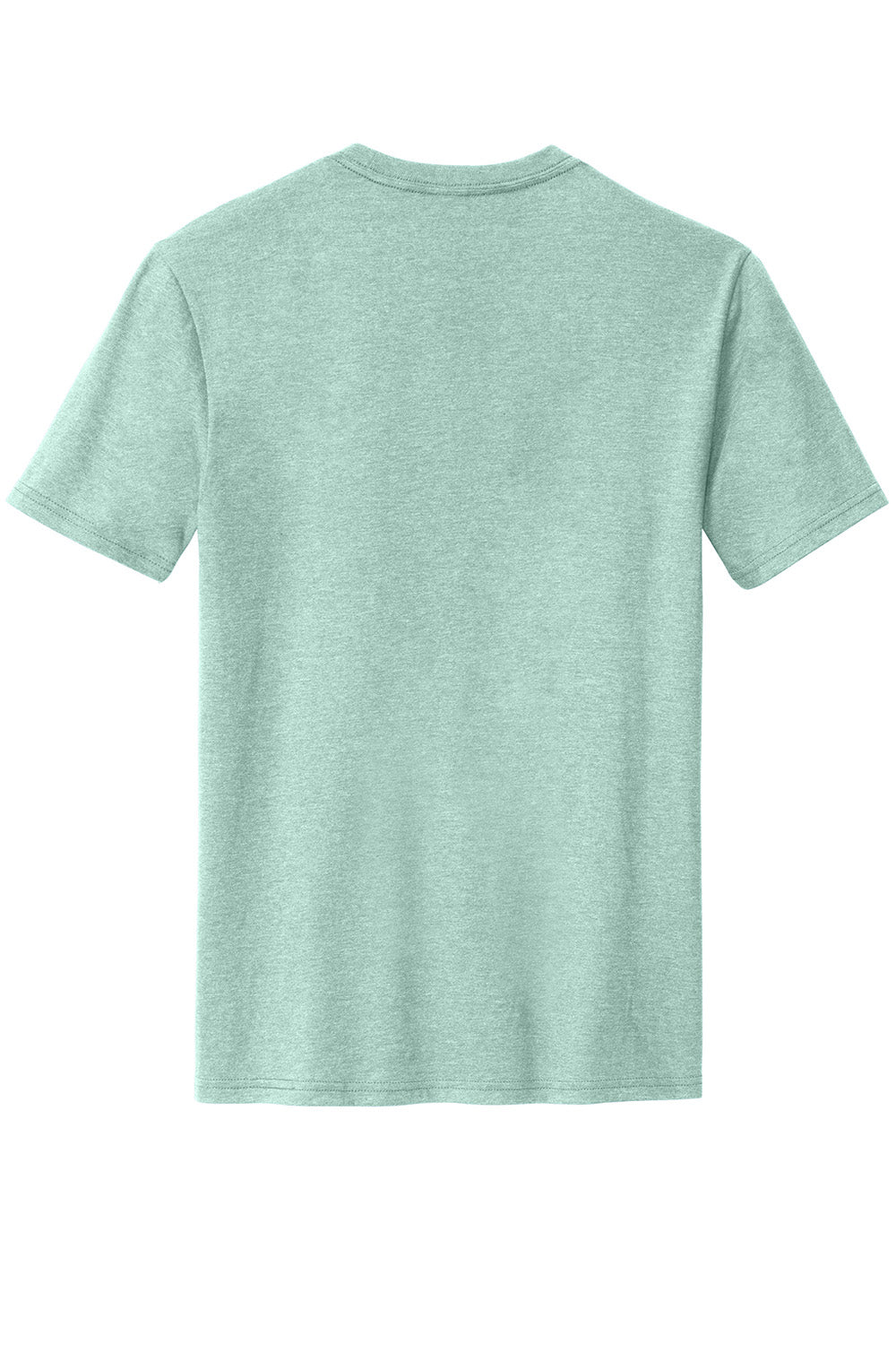 District DM108 Mens Perfect Blend Short Sleeve Crewneck T-Shirt Heather Dusty Sage Green Flat Back