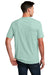 District DM108 Mens Perfect Blend Short Sleeve Crewneck T-Shirt Heather Dusty Sage Green Model Back