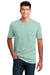 District DM108 Mens Perfect Blend Short Sleeve Crewneck T-Shirt Heather Dusty Sage Green Model Front