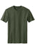 District DM108 Mens Perfect Blend Short Sleeve Crewneck T-Shirt Heather Forest Green Flat Front