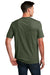 District DM108 Mens Perfect Blend Short Sleeve Crewneck T-Shirt Heather Forest Green Model Back