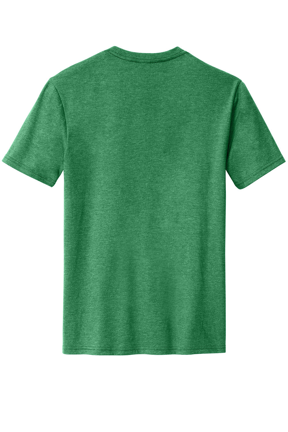 District DM108 Mens Perfect Blend Short Sleeve Crewneck T-Shirt Heather Kelly Green Flat Back