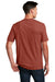 District DM108 Mens Perfect Blend Short Sleeve Crewneck T-Shirt Heather Russet Red Model Back