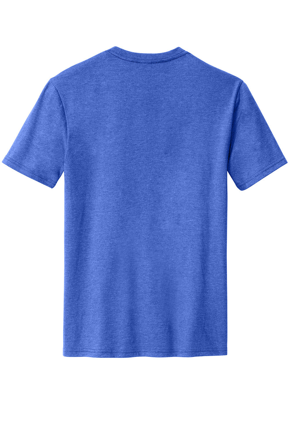 District DM108 Mens Perfect Blend Short Sleeve Crewneck T-Shirt Royal Blue Frost Flat Back