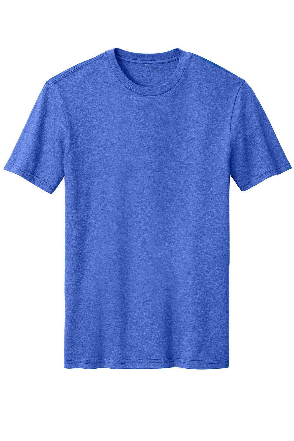 District DM108 Mens Perfect Blend Short Sleeve Crewneck T-Shirt Royal Blue Frost Flat Front