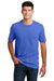 District DM108 Mens Perfect Blend Short Sleeve Crewneck T-Shirt Royal Blue Frost Model Front