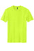 District DM108 Mens Perfect Blend Short Sleeve Crewneck T-Shirt Safety Green Flat Front