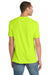 District DM108 Mens Perfect Blend Short Sleeve Crewneck T-Shirt Safety Green Model Back