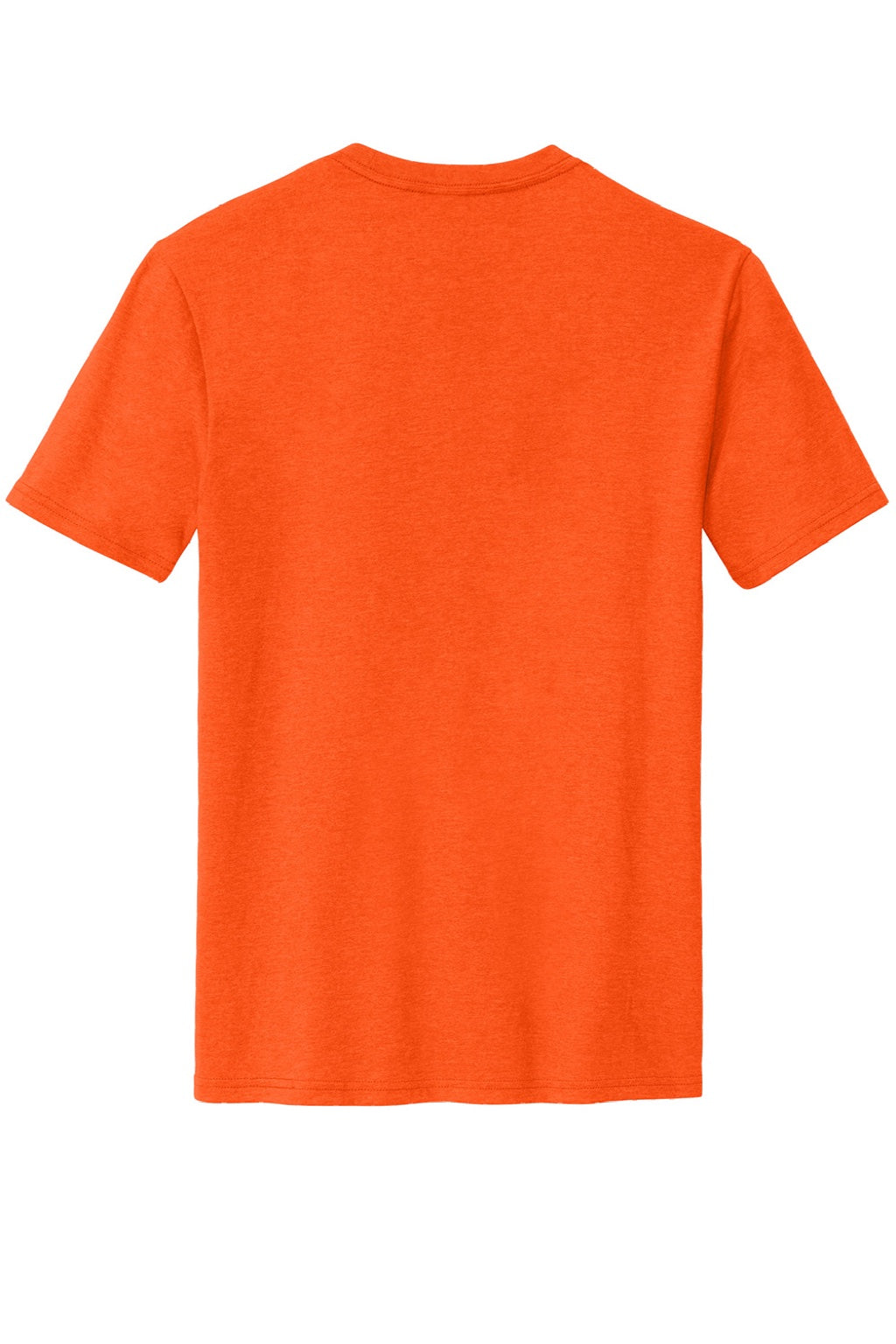 District DM108 Mens Perfect Blend Short Sleeve Crewneck T-Shirt Safety Orange Flat Back