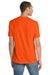 District DM108 Mens Perfect Blend Short Sleeve Crewneck T-Shirt Safety Orange Model Back