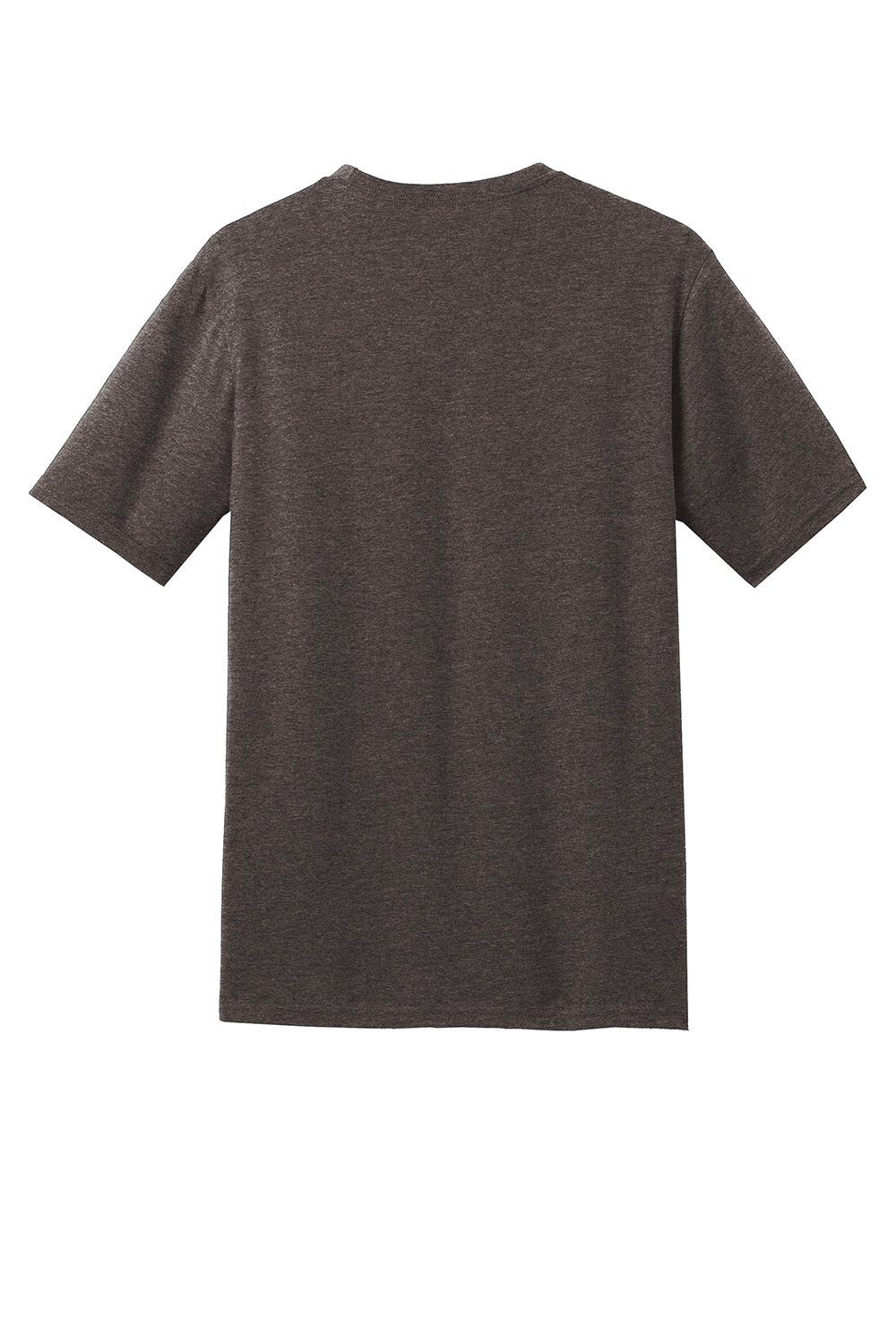 District DM108 Mens Perfect Blend Short Sleeve Crewneck T-Shirt Heather Brown Flat Back