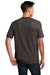 District DM108 Mens Perfect Blend Short Sleeve Crewneck T-Shirt Heather Brown Model Back