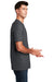 District DM108 Mens Perfect Blend Short Sleeve Crewneck T-Shirt Heather Charcoal Grey Model Side