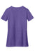 District DM1190L Womens Perfect Blend Short Sleeve V-Neck T-Shirt Heather Purple Flat Back
