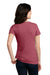 District DM1190L Womens Perfect Blend Short Sleeve V-Neck T-Shirt Heather Red Model Back