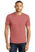 District DM130DTG Mens Perfect DTG Short Sleeve Crewneck T-Shirt Blush Frost Model Front