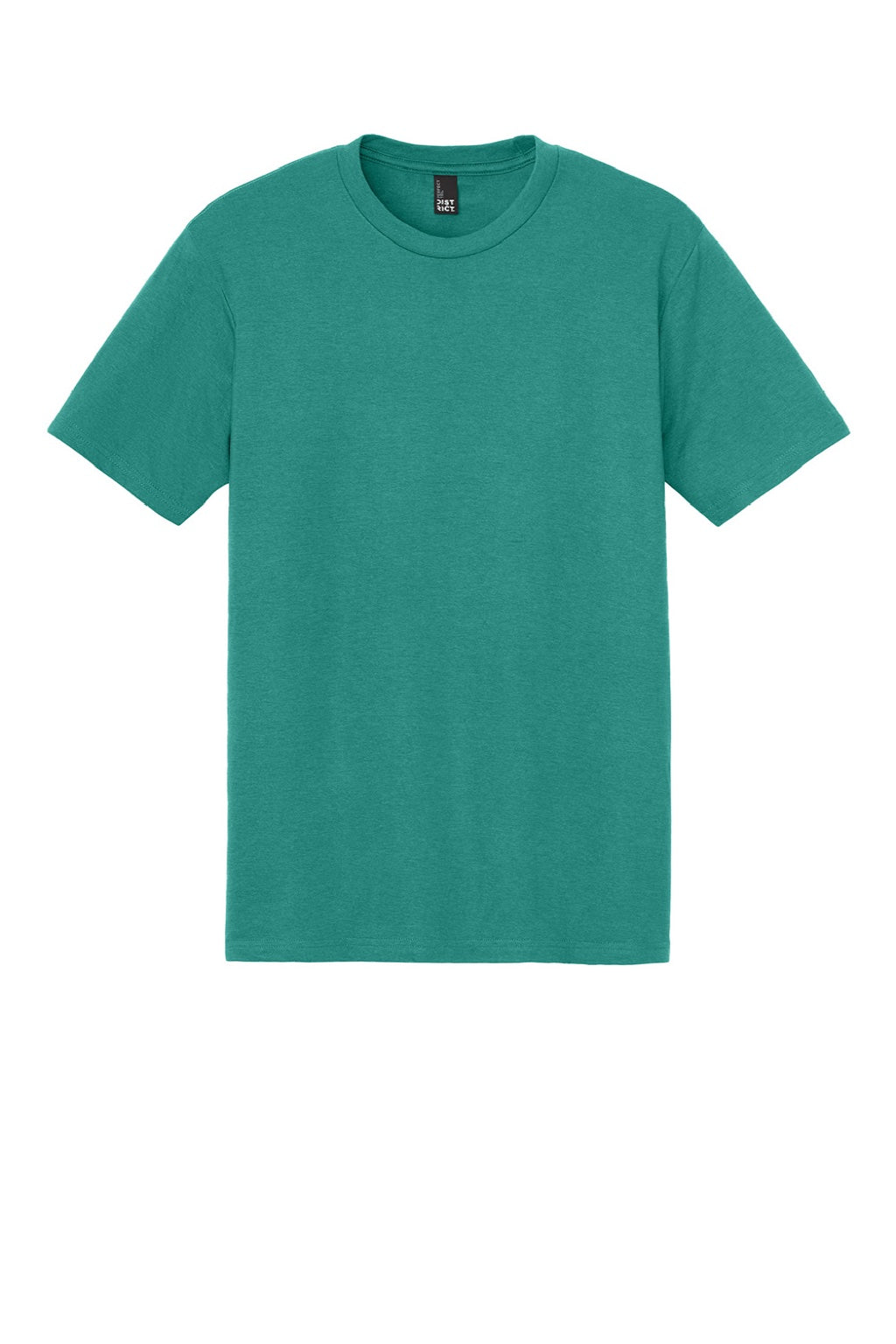 District DM130 Mens Perfect Tri Short Sleeve Crewneck T-Shirt Eucalyptus Green Flat Front