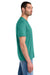 District DM130 Mens Perfect Tri Short Sleeve Crewneck T-Shirt Eucalyptus Green Model Side