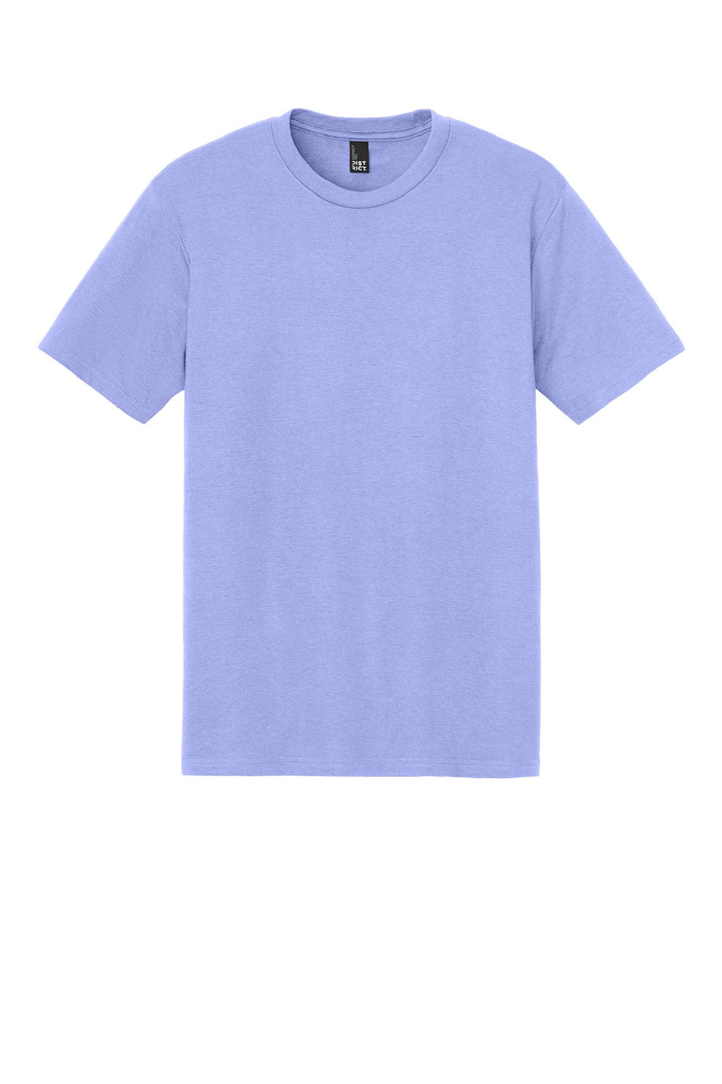District DM130 Mens Perfect Tri Short Sleeve Crewneck T-Shirt Soft Lilac Purple Flat Front