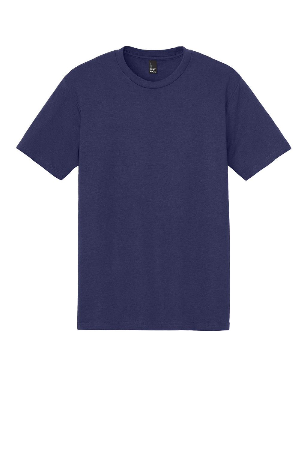 District DM130 Mens Perfect Tri Short Sleeve Crewneck T-Shirt Tanzanite Blue Flat Front