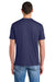 District DM130 Mens Perfect Tri Short Sleeve Crewneck T-Shirt Tanzanite Blue Model Back