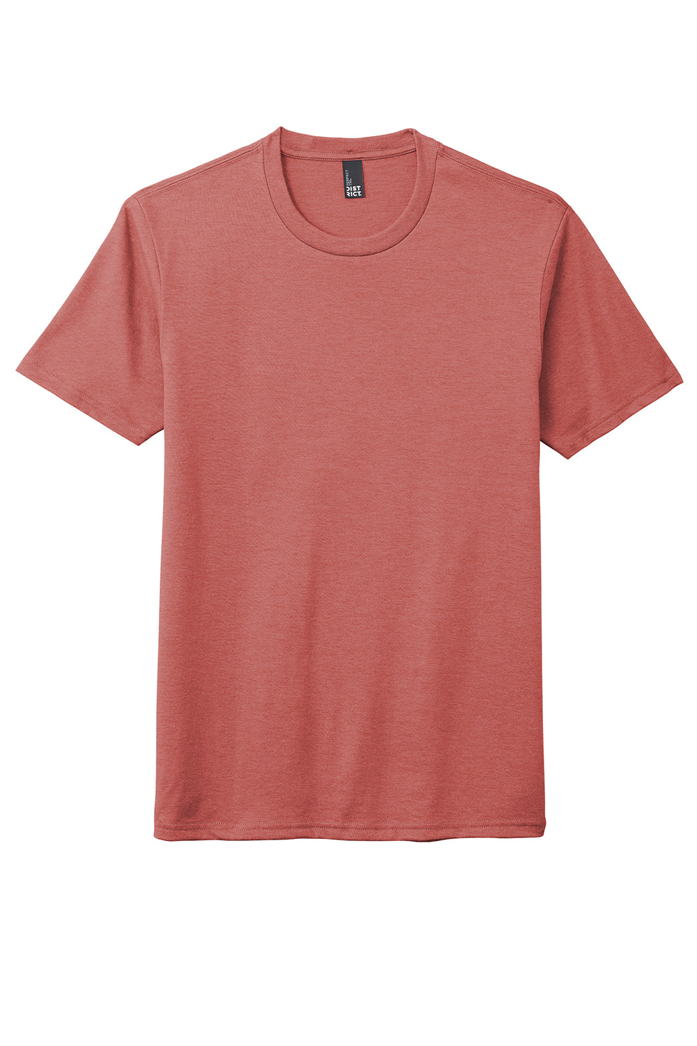 District DM130 Mens Perfect Tri Short Sleeve Crewneck T-Shirt Blush Frost Flat Front
