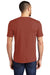 District DM130 Mens Perfect Tri Short Sleeve Crewneck T-Shirt Heather Russet Red Model Back
