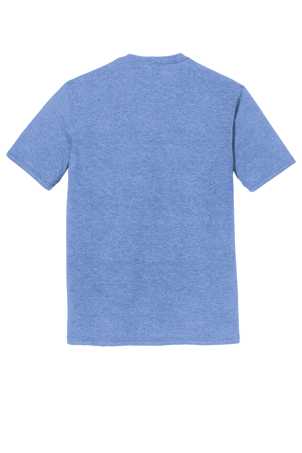 District DM130 Mens Perfect Tri Short Sleeve Crewneck T-Shirt Maritime Blue Frost Flat Back