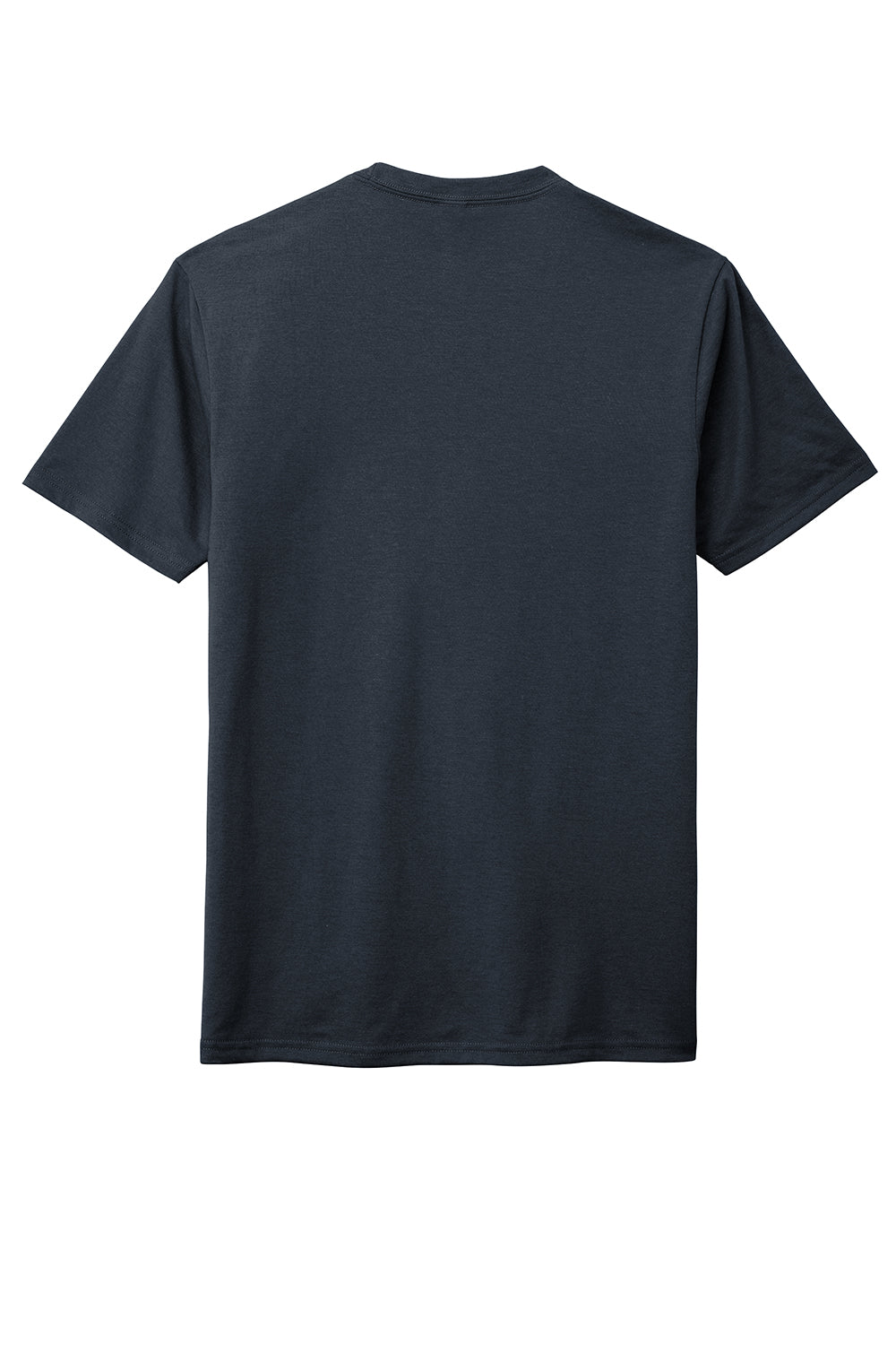 District DM130 Mens Perfect Tri Short Sleeve Crewneck T-Shirt New Navy Blue Flat Back