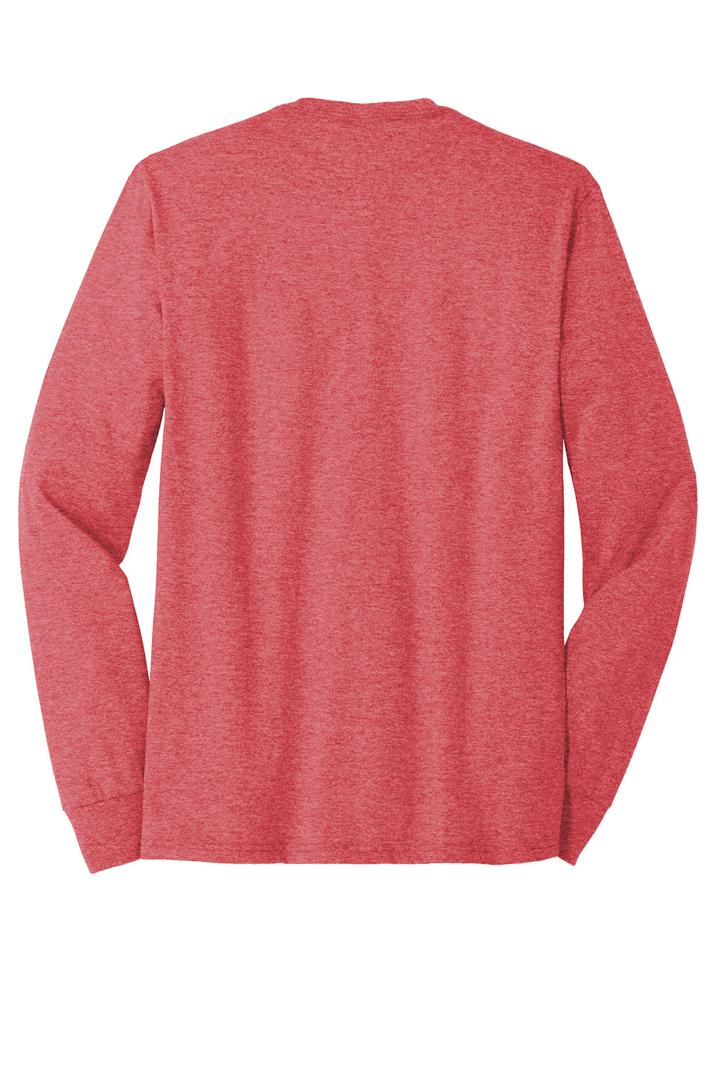 District DM132 Mens Perfect Tri Long Sleeve Crewneck T-Shirt Red Frost Flat Back