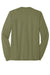 District DM132 Mens Perfect Tri Long Sleeve Crewneck T-Shirt Military Green Frost Flat Back