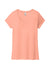 District DM1350L Womens Perfect Tri Short Sleeve V-Neck T-Shirt Heather Dusty Peach Flat Front