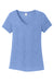District DM1350L Womens Perfect Tri Short Sleeve V-Neck T-Shirt Maritime Blue Frost Flat Front