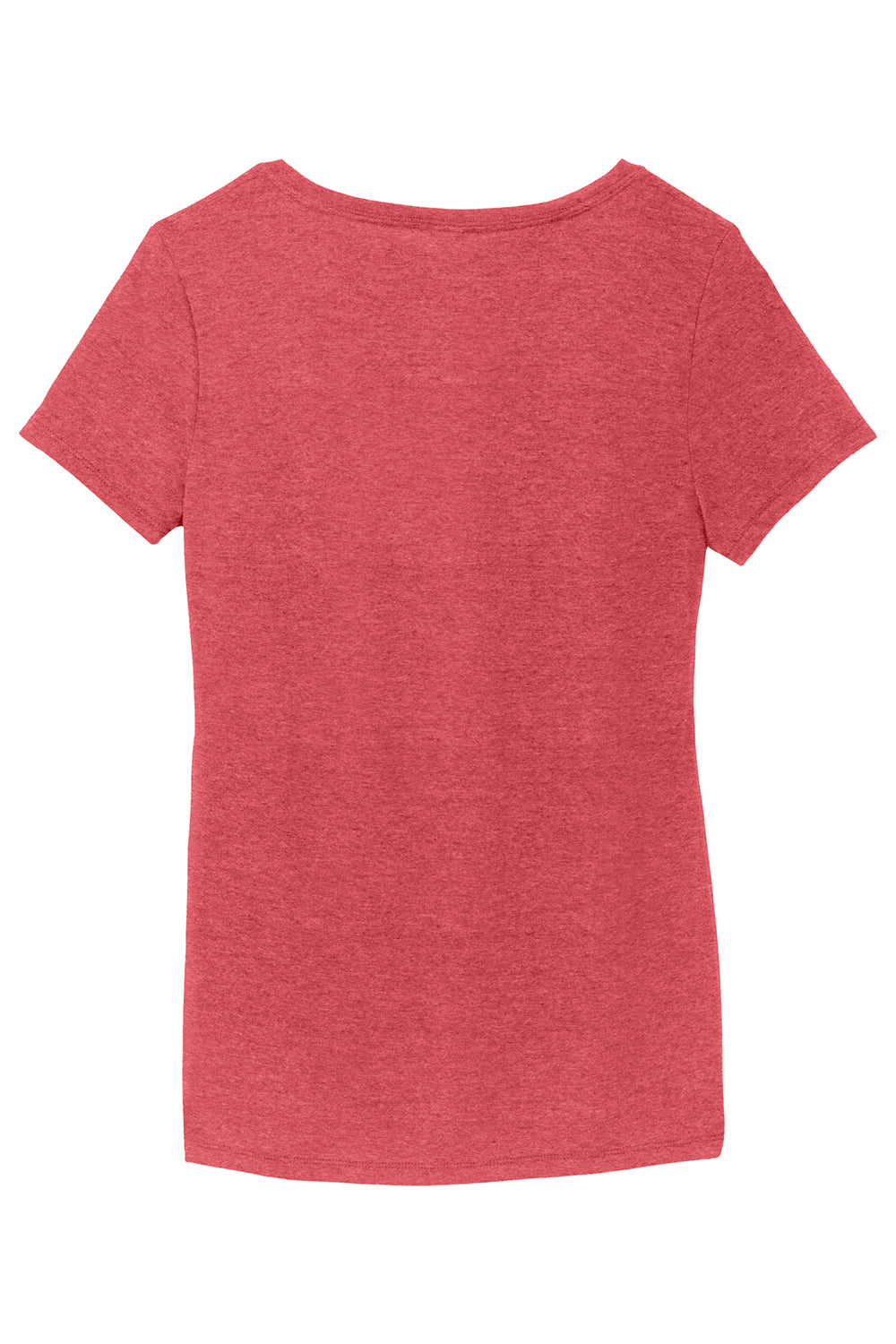 District DM1350L Womens Perfect Tri Short Sleeve V-Neck T-Shirt Red Frost Flat Back