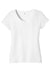 District DM1350L Womens Perfect Tri Short Sleeve V-Neck T-Shirt White Flat Front