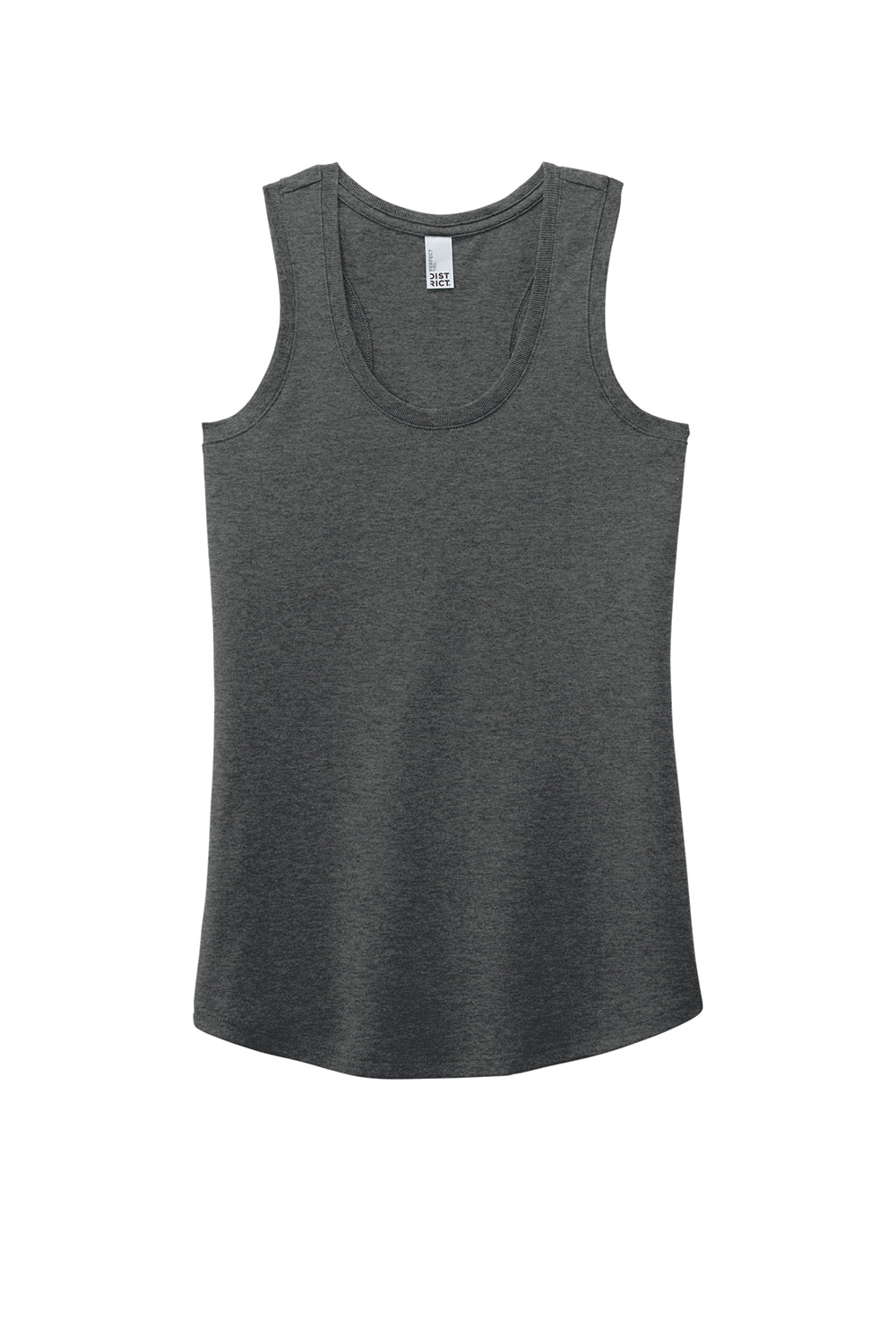 District DM138L Womens Perfect Tri Tank Top Black Frost Flat Front