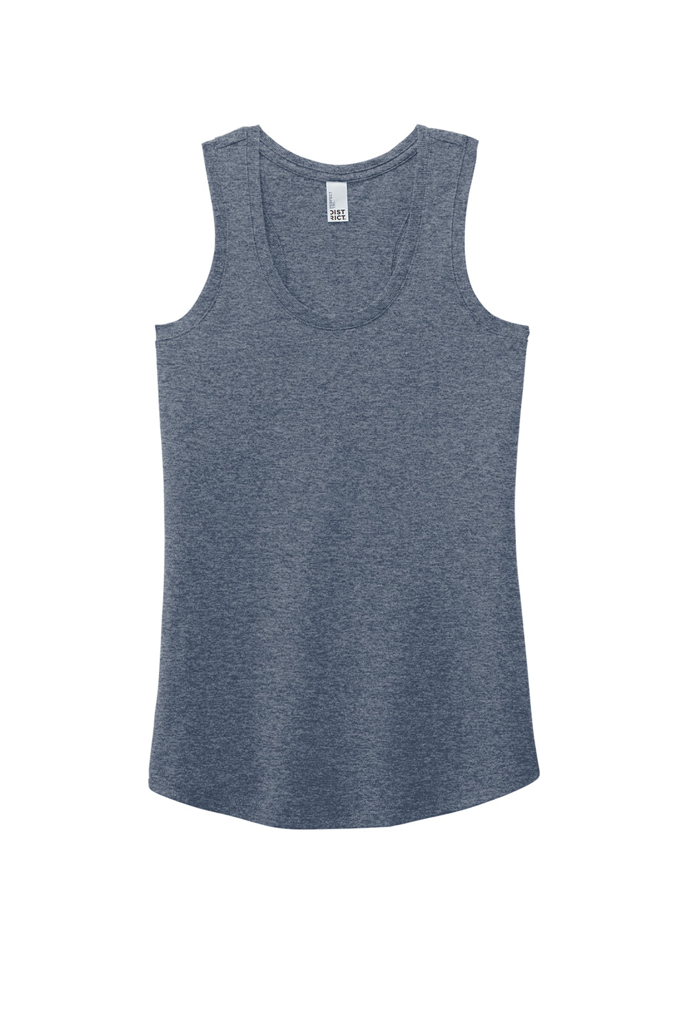 District DM138L Womens Perfect Tri Tank Top Navy Blue Frost Flat Front